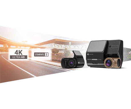 NAVITEL RS990 GPS avto kamera, 3", 4K Ultra HD, 160° snemalni kot, G-senzor, ADAS, GPS, WiFi, SONY STARVIS, aplikacija, darilni bon, +vzvratna kamera, črna