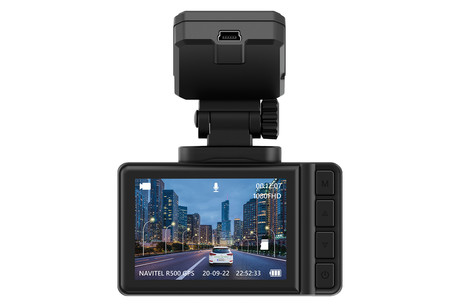 NAVITEL R500 GPS avto kamera, Full HD, Night Vision, G-senzor, GPS, aplikacija, darilni bon, črna