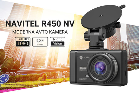 EOL - Avto kamera NAVITEL R450 NV, Full HD, 2.35" zaslon, Night Vision, 130° snemalni kot, G-senzor, aplikacija