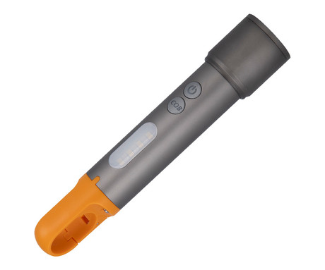 TRAVELER ročna LED svetilka, 500 lumnov, 9 načinov svetenja, ZOOM funkcija, priloženi filtri, 1200mAh polnilna baterija, IP44 vodoodpornost, USB Type-C, karabin