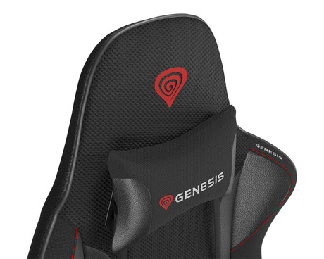 GENESIS NITRO 440 G2 Mesh gaming / pisarniški stol, ergonomski, nastavljiva višina / naklon, zibanje, 2x blazina, kolesa CareGLide™, tkanina SensiMesh™, črn