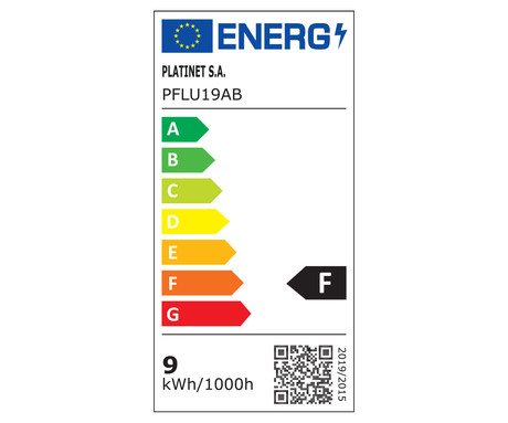 PLATINET PFLU19A talna LED svetilka, 9W, daljinski upravljalnik, 3000-6500K, nastavljiva svetlost, upogljiva, črna