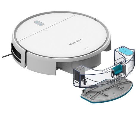 Robotski sesalnik MAMIBOT ProVac Titan 2, 3v1 hibrid (sesanje, pomivanje, pometanje), moč 1100 Pa, WiFi, daljinski upravljalnik, brezplačna aplikacija, bel