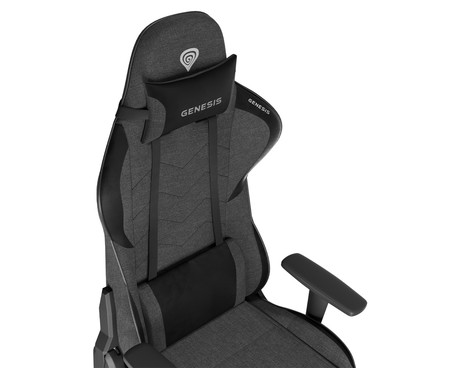 GENESIS NITRO 550 G2 gaming / pisarniški stol, ergonomski, nastavljiva višina / naklon, zibanje, 2x blazina, kolesa CareGLide™, siv