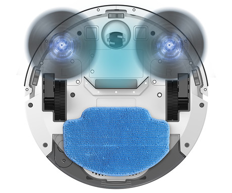 Robotski sesalnik MAMIBOT ProVac Titan 2, 3v1 hibrid (sesanje, pomivanje, pometanje), moč 1100 Pa, WiFi, daljinski upravljalnik, brezplačna aplikacija, bel