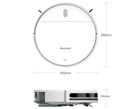 Robotski sesalnik MAMIBOT ProVac Titan 2, 3v1 hibrid (sesanje, pomivanje, pometanje), moč 1100 Pa, WiFi, daljinski upravljalnik, brezplačna aplikacija, bel