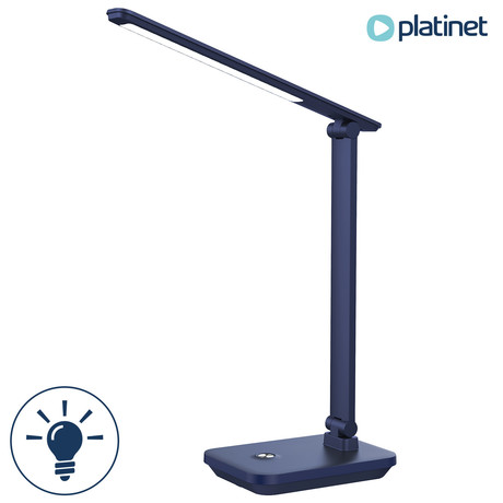 PLATINET PDL6731 namizna LED svetilka, vgrajena polnilna baterija, delovanje na dotik, modra