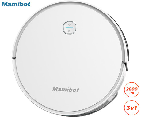 Mamibot EXVAC700 robotski sesalnik, 3v1 hibrid (sesanje, pometanje, pomivanje), 3000Pa, GYRO 6.0 navigacija, WiFi, aplikacija, polnilna postaja, bel