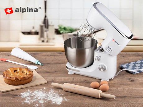 EOL - ALPINA kuhinjski robot, 5L posoda, 12 hitrosti, pulzna funkcija, 3 nastavki, bel