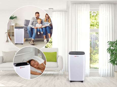 EOL - ALPINA razvlažilec zraka, 220W, 10L/24ur, do 100m3, časovnik, higrometer, tiho delovanje, priložena odtočna cev