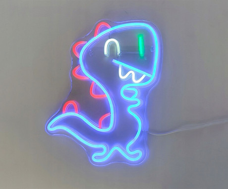 FOREVER Baby Dino NEON LED luč, dekorativna, prilagodljiva svetlost, napajanje na USB, stikalo za vklop / izklop, modra, rdeča, zelena, bela