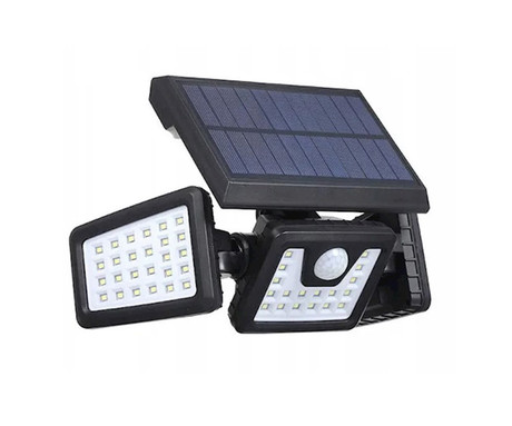 SUNARI FLS-03 solarni LED reflektor, brezžičen, polnilna baterija, PIR senzor gibanja, 600 LM, 6000K, 3 načini delovanja, 2400 mAh, IP65, črn