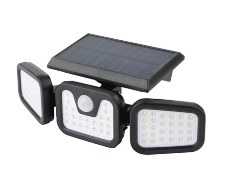 SUNARI FLS-03 solarni LED reflektor, brezžičen, polnilna baterija, PIR senzor gibanja, 600 LM, 6000K, 3 načini delovanja, 2400 mAh, IP65, črn