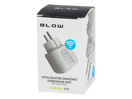 BLOW pametna WiFi električna vtičnica, 3600W, 16A, aplikacija, Android + iOS, bela