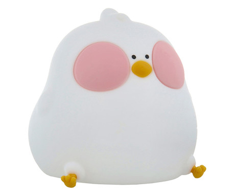 CHICKEN nočna LED svetilka, ambientalna, brezžična, 3 načini svetenja, RGB način, časovnik, polnilna baterija, silikon, USB Type-C, + kabel