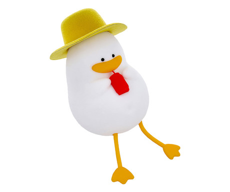 DUCK nočna LED svetilka, ambientalna, brezžična, 2 načina svetenja, časovnik, polnilna baterija, silikon, USB Type-C, + kabel