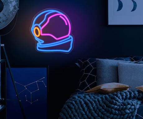 FOREVER Astronaut NEON LED luč, dekorativna, prilagodljiva svetlost, napajanje na USB, stikalo za vklop / izklop, 400x375mm, modra, roza, oranžna
