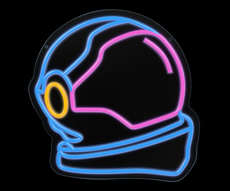 FOREVER Astronaut NEON LED luč, dekorativna, prilagodljiva svetlost, napajanje na USB, stikalo za vklop / izklop, 400x375mm, modra, roza, oranžna