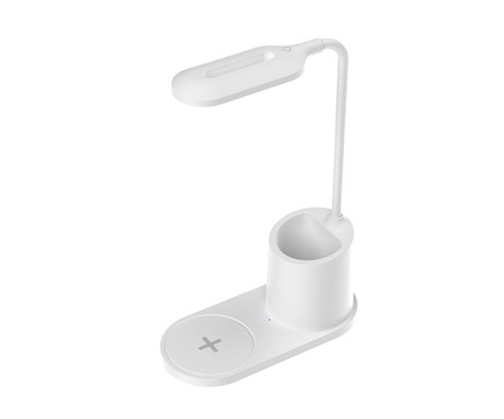 PDL1930 namizna LED svetilka, upogljiva, 530 lumnov, 3 načini svetenja, brezžični polnilec, vgrajeno stojalo, USB Type-C, 150cm kabel, IP20, bela