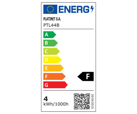 PLATINET PTL44B brezžična namizna LED svetilka, do 400 lumnov, nastavljiva svetlost, nastavljiva barvna temperatura, 4000mAh polnilna baterija, IP44 odpornost, USB Type-C, 37x12cm, kovina, črna