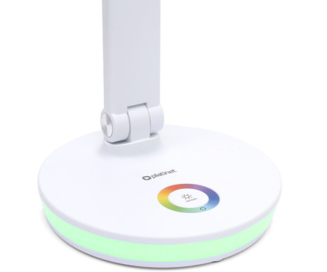 PDL400RGB namizna LED svetilka, do 500 lumnov, nastavljiva svetlost, nastavljiva barvna temperatura, nastavljiv kot naklona, + RGB luč, USB Type-C, bela