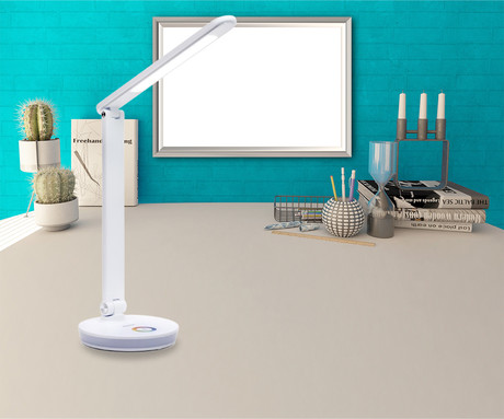 PDL400RGB namizna LED svetilka, do 500 lumnov, nastavljiva svetlost, nastavljiva barvna temperatura, nastavljiv kot naklona, + RGB luč, USB Type-C, bela