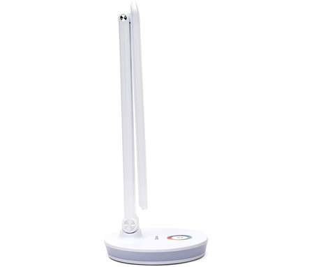 PDL400RGB namizna LED svetilka, do 500 lumnov, nastavljiva svetlost, nastavljiva barvna temperatura, nastavljiv kot naklona, + RGB luč, USB Type-C, bela
