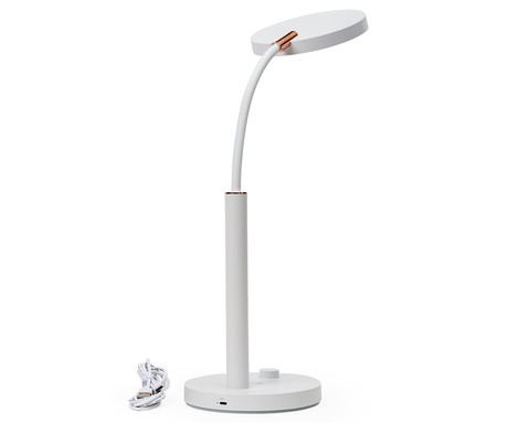 PDL806 namizna LED svetilka, upogljiva, 450 lumnov, nastavljiva barvna temperatura, 10W, USB Type-C, 100cm kabel, IP20, bela