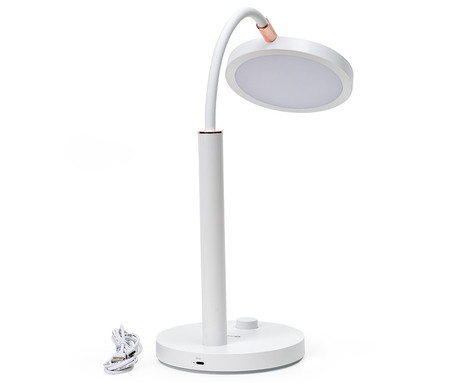 PDL806 namizna LED svetilka, upogljiva, 450 lumnov, nastavljiva barvna temperatura, 10W, USB Type-C, 100cm kabel, IP20, bela