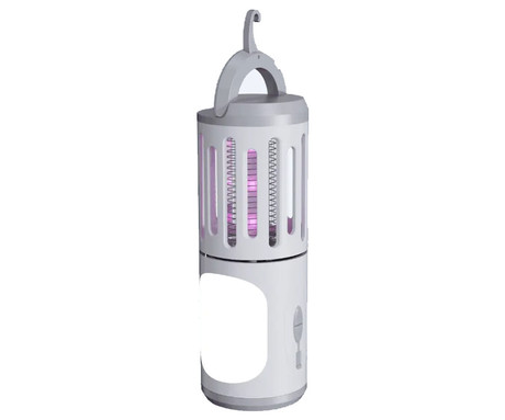 PLATINET PMKL60 2v1 svetilka proti mrčesu / insektom, 6W, LED svetilka, polnilna baterija, visoka učinkovitost, trpežna izdelava, tiho delovanje, belo-siva
