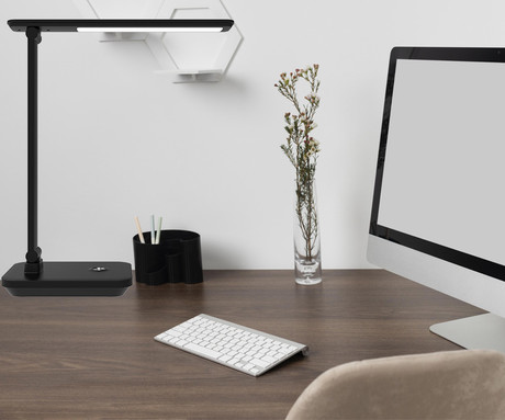 PLATINET PDL6731 namizna LED svetilka, vgrajena polnilna baterija, delovanje na dotik, črna