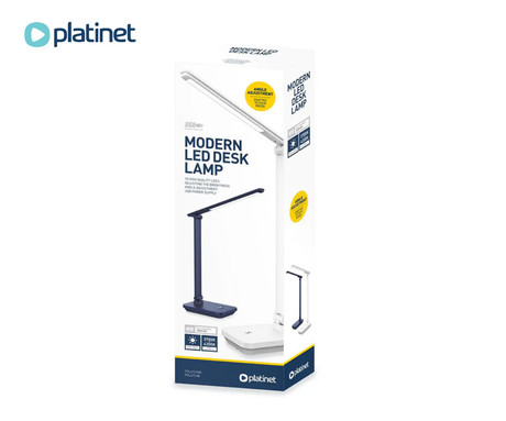 PLATINET PDL6731 namizna LED svetilka, vgrajena polnilna baterija, delovanje na dotik, črna