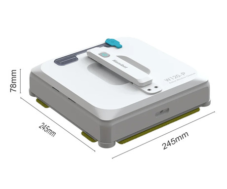 MAMIBOT W120-P robotski čistilec oken in površin, 2v1, mokro čiščenje, dvojno samodejno pršenje vode, senzorji, načrtovanje poti, AI tehnologija, UPS baterija, daljinec, aplikacija, bel (Cloud White)