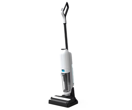 MAMIBOT FLOMO LITE sesalnik in pomivalec, 2v1, suho+mokro čiščenje, brezžični, 11.000Pa, 2600mAh baterija, 500ml rezervoar, funkcija samočiščenja, LED zaslon, za vse površine, črno-bel (Carbon White)