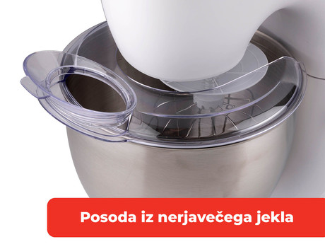 EOL - ALPINA kuhinjski robot, 5L posoda, 12 hitrosti, pulzna funkcija, 3 nastavki, bel