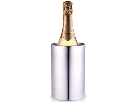 ALPINA hladilnik za steklenico / vino / šampanjec, 19x12cm, nerjaveče jeklo, dvojna stena