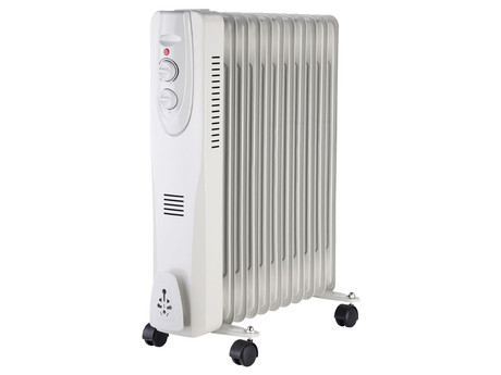 WELL OIL2-2500 prenosni električni oljni radiator, moč 2500W, 3 stopnje gretja, termostat, 11-reberni, bel