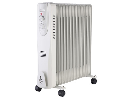 WELL OIL2-2500 prenosni električni oljni radiator, moč 2500W, 3 stopnje gretja, termostat, 13-reberni, bel