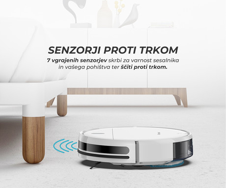 Robotski sesalnik MAMIBOT ProVac Titan 2, 3v1 hibrid (sesanje, pomivanje, pometanje), moč 1100 Pa, WiFi, daljinski upravljalnik, brezplačna aplikacija, bel