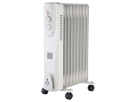 WELL OIL2-2000 prenosni električni oljni radiator, moč 2000W, 3 stopnje gretja, termostat, 9-reberni, bel
