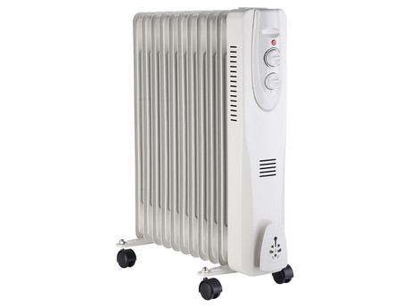 WELL OIL2-2500 prenosni električni oljni radiator, moč 2500W, 3 stopnje gretja, termostat, 11-reberni, bel