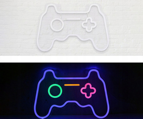 FOREVER Gamepad NEON LED luč, dekorativna, prilagodljiva svetlost, napajanje na USB, stikalo za vklop / izklop, modra, rdeča, zelena, rumena