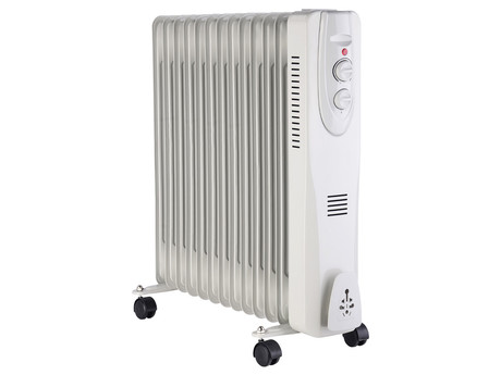 WELL OIL2-2500 prenosni električni oljni radiator, moč 2500W, 3 stopnje gretja, termostat, 13-reberni, bel