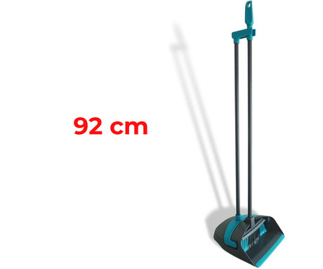 ALPINA komplet metla in smetišnica, 93 cm, siva, modra