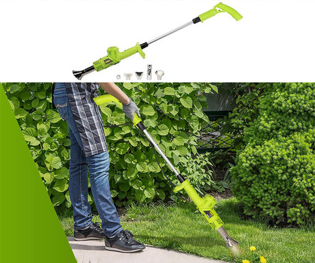 KINZO Garden 3v1 električni gorilnik za uničevanje plevela, 2000W, 550L/min, do 360°C, 100cm kabel, priloženi nastavki, 106x16x9cm, zelen