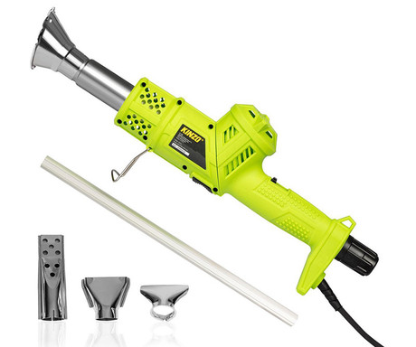 KINZO Garden 3v1 električni gorilnik za uničevanje plevela, 2000W, 550L/min, do 360°C, 100cm kabel, priloženi nastavki, 106x16x9cm, zelen