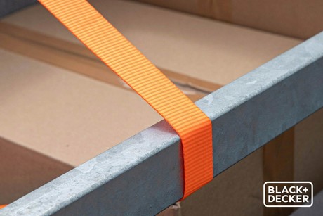 BLACK+DECKER trak z ragljo trak za pripenjanje, 5m, do 350KG, najlon, oranžna, črna