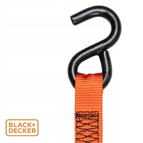 BLACK+DECKER trak z ragljo trak za pripenjanje, 5m, do 350KG, najlon, oranžna, črna