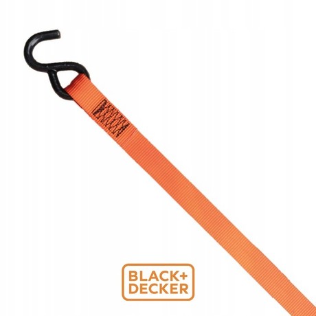 BLACK+DECKER trak z ragljo trak za pripenjanje, 5m, do 350KG, najlon, oranžna, črna