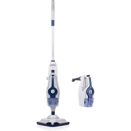 DIRT DEVIL DD7003 parni čistilec, 2v1,  pokončni/ročni, 1600W, 2.5bar, 280ml rezervoar za vodo, 150l rezervoar za detergent, 5 nastavkov, IPX4, za vse vrste površin, belo-moder